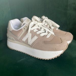 New balance 574+ platform sneakers